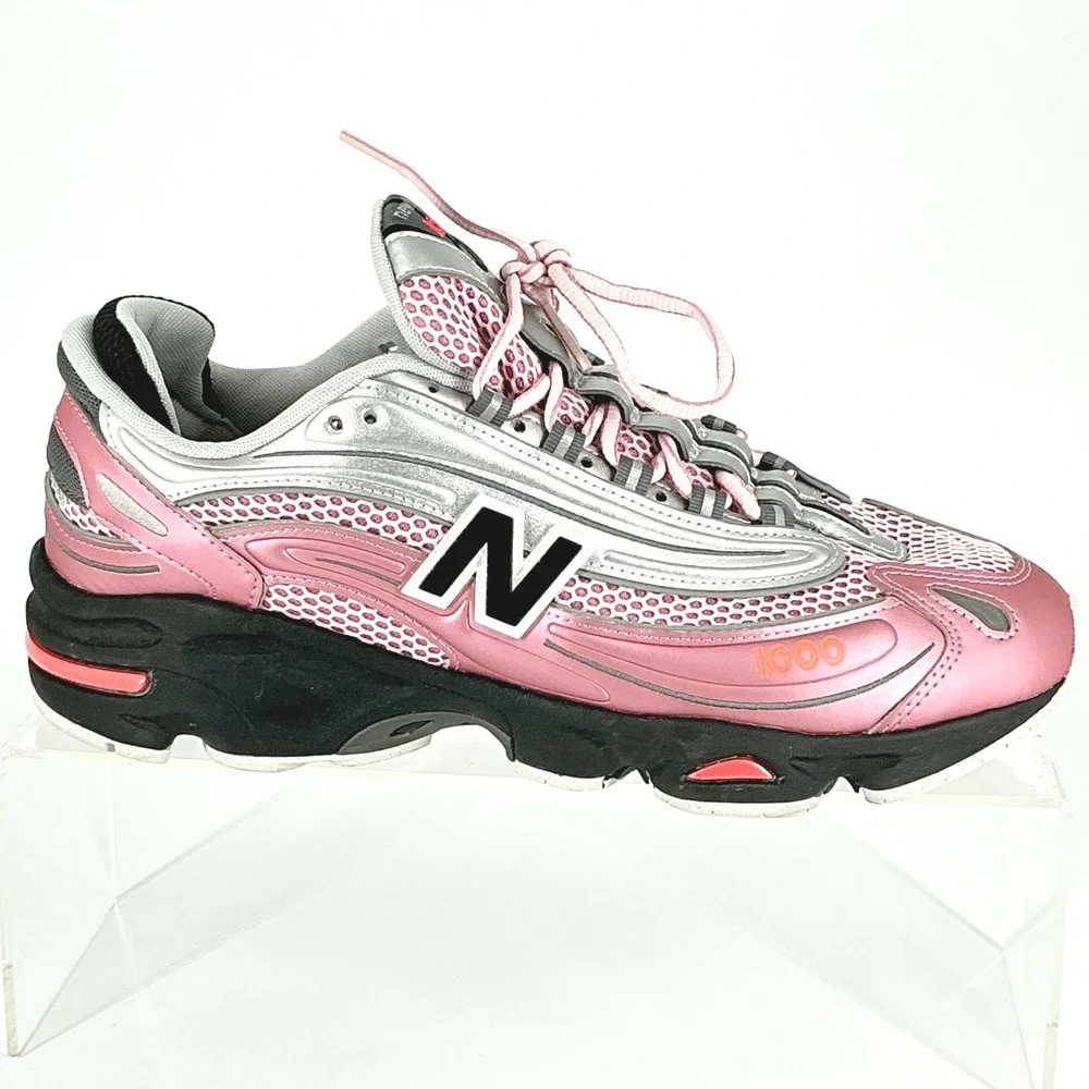 New Balance 1000 Size 11.5 Pink Silver Black Metallic Retro Running Shoes M1000U - Picture 1 of 16